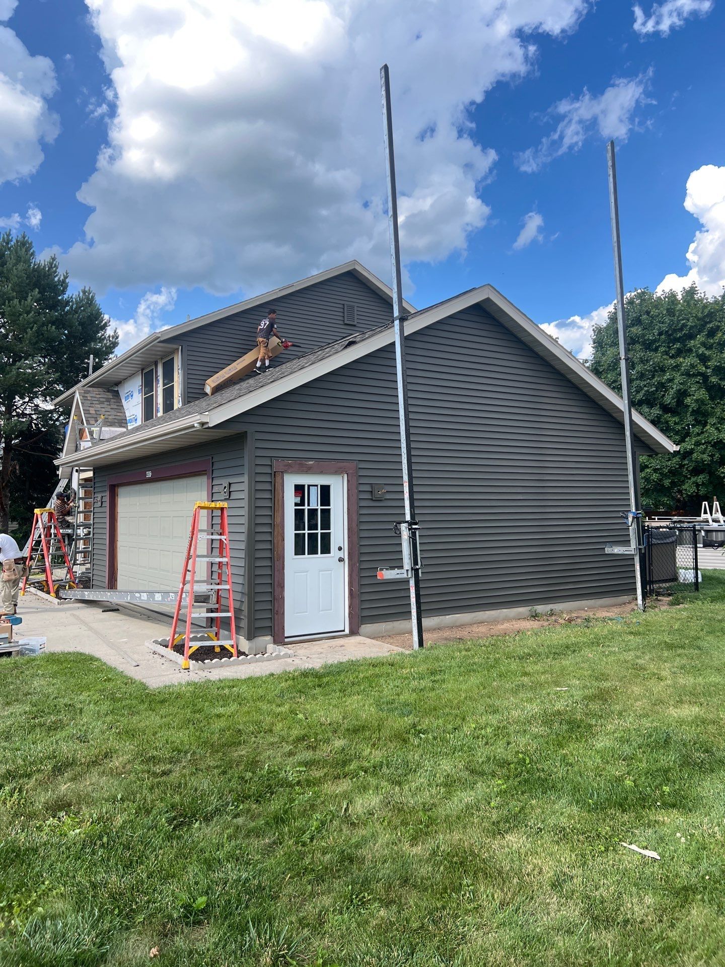 Bye Bye Cedar Siding ! Hello Misty Shadow!  by Gellings Roofing & Siding