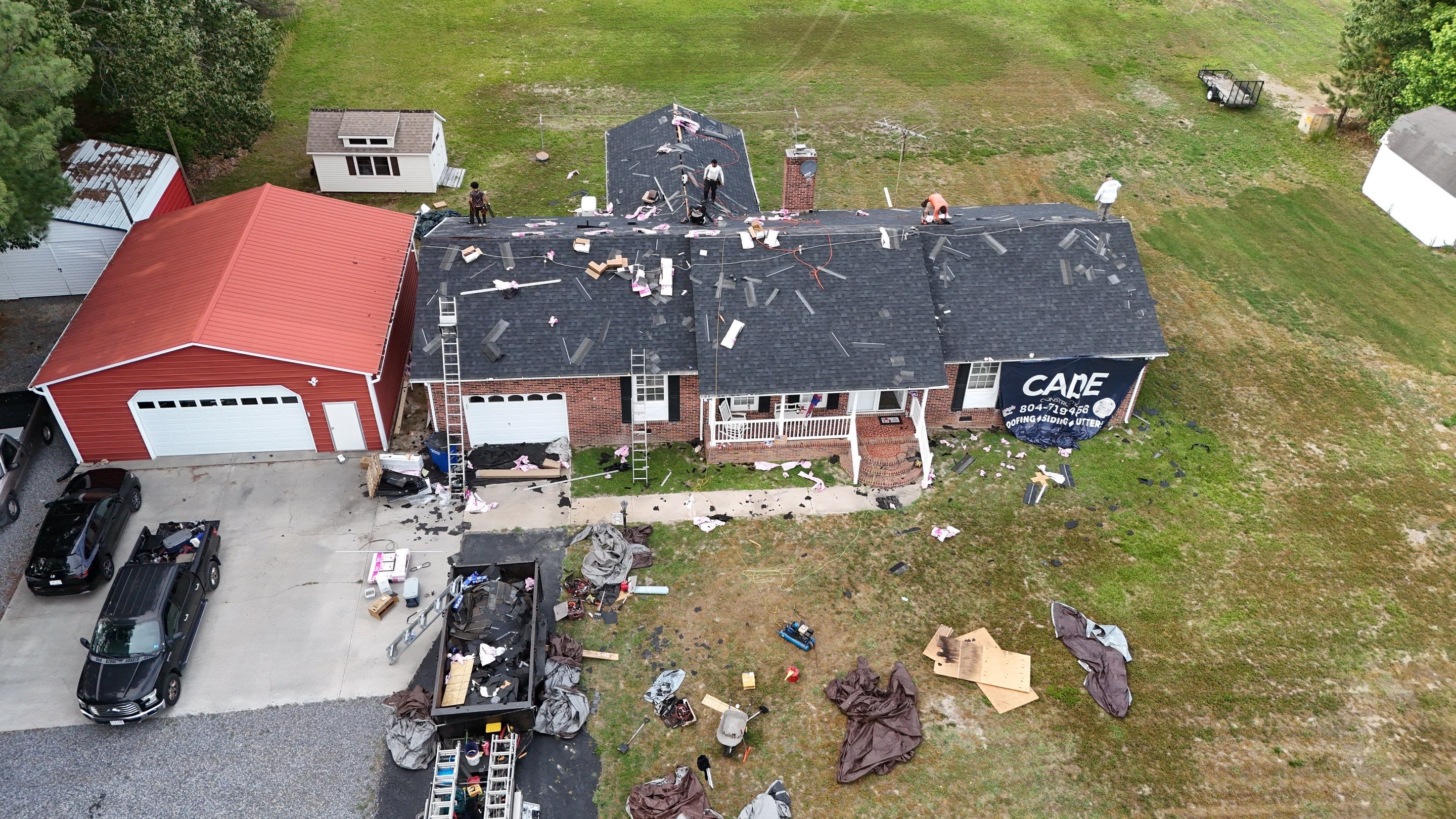 Complete Architectural Shingle Roof Replacement Project in Hudgins by Cade Construction