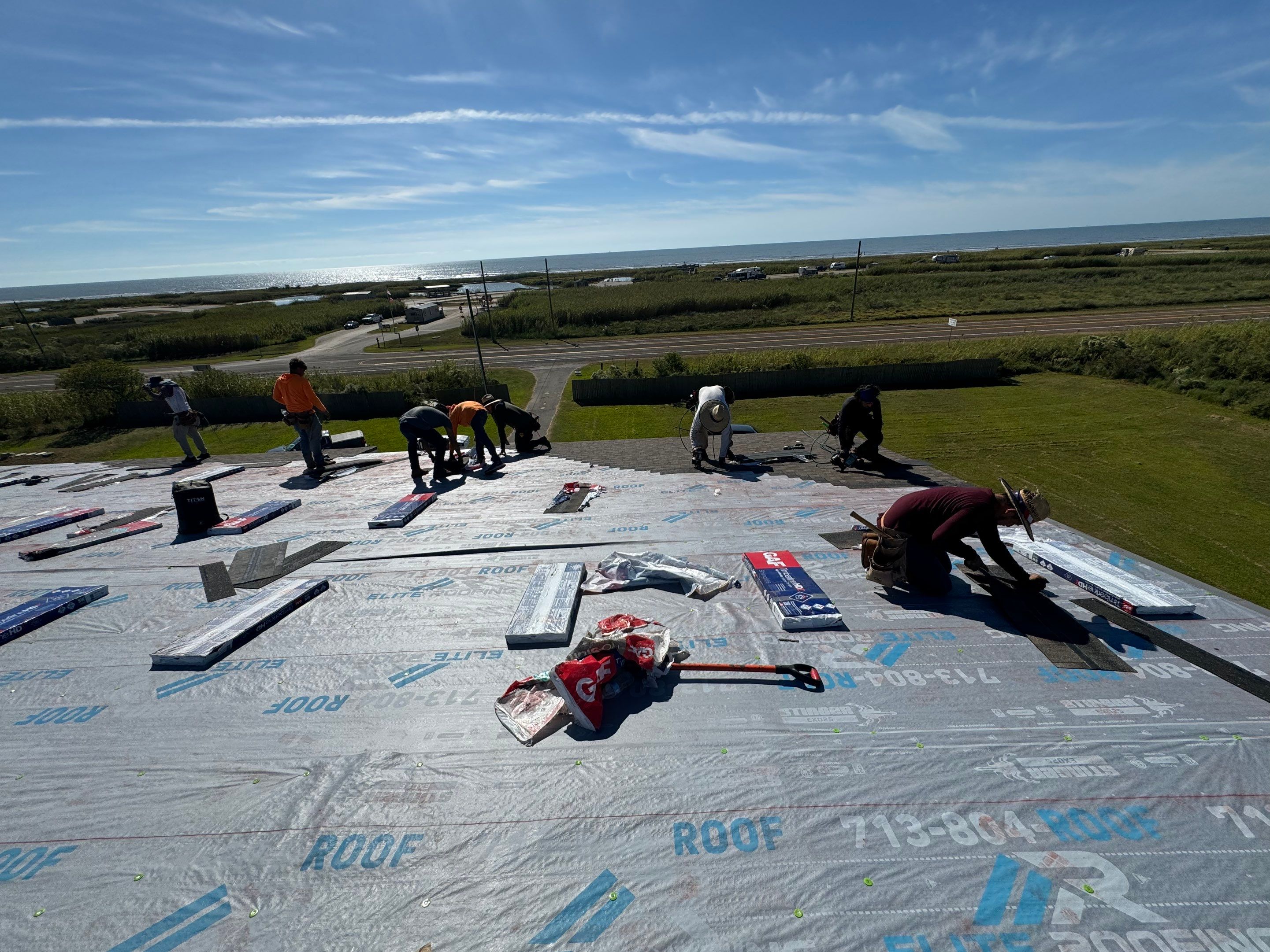 Residential Roof Replacement using GAF HDZ - Weathered Wood by Elite Roofing LLC