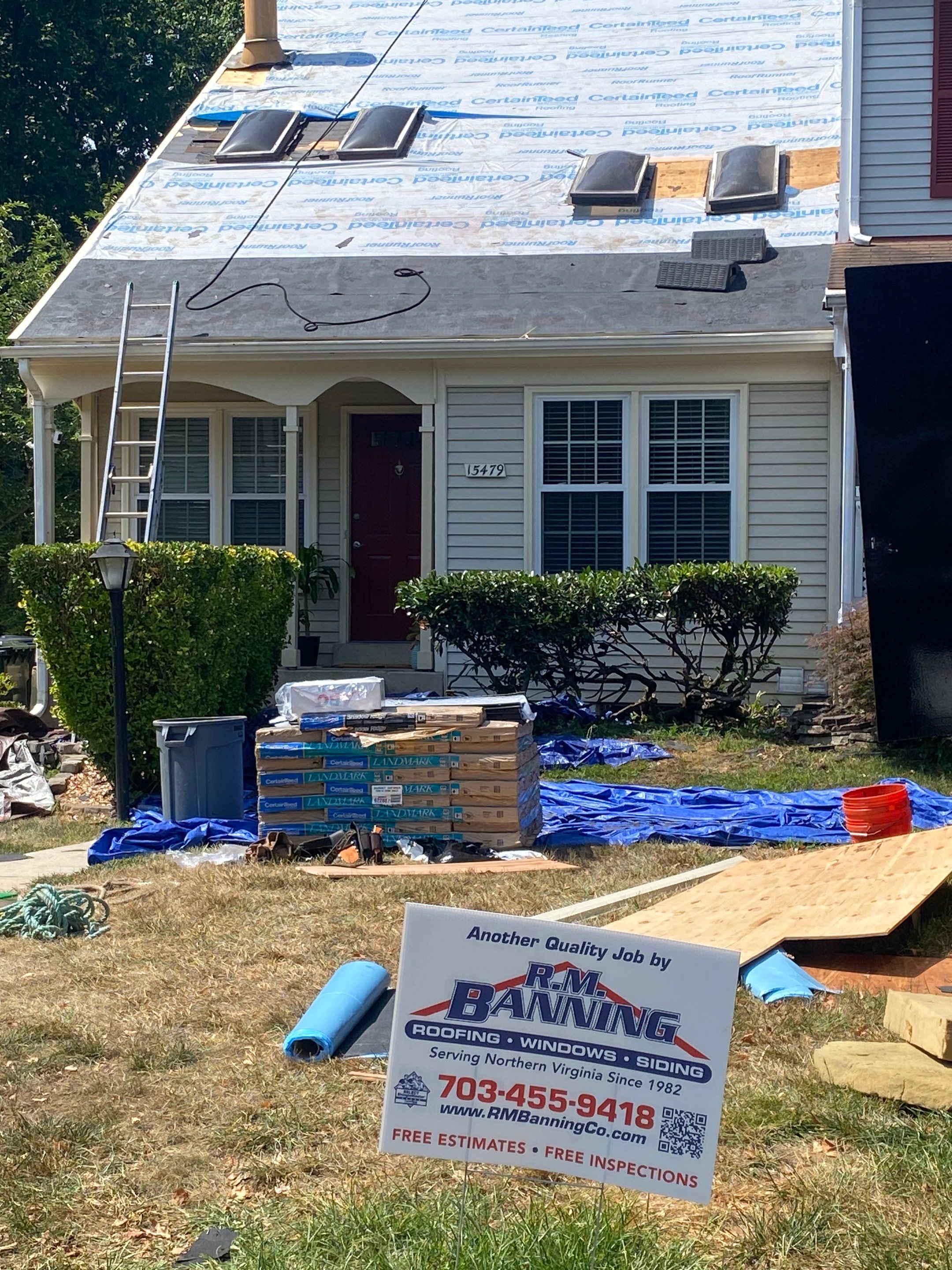 Montclair: Roof Installation with CertainTeed Landmark Designer Shingles in Burnt Sienna by RM Banning, Inc.
