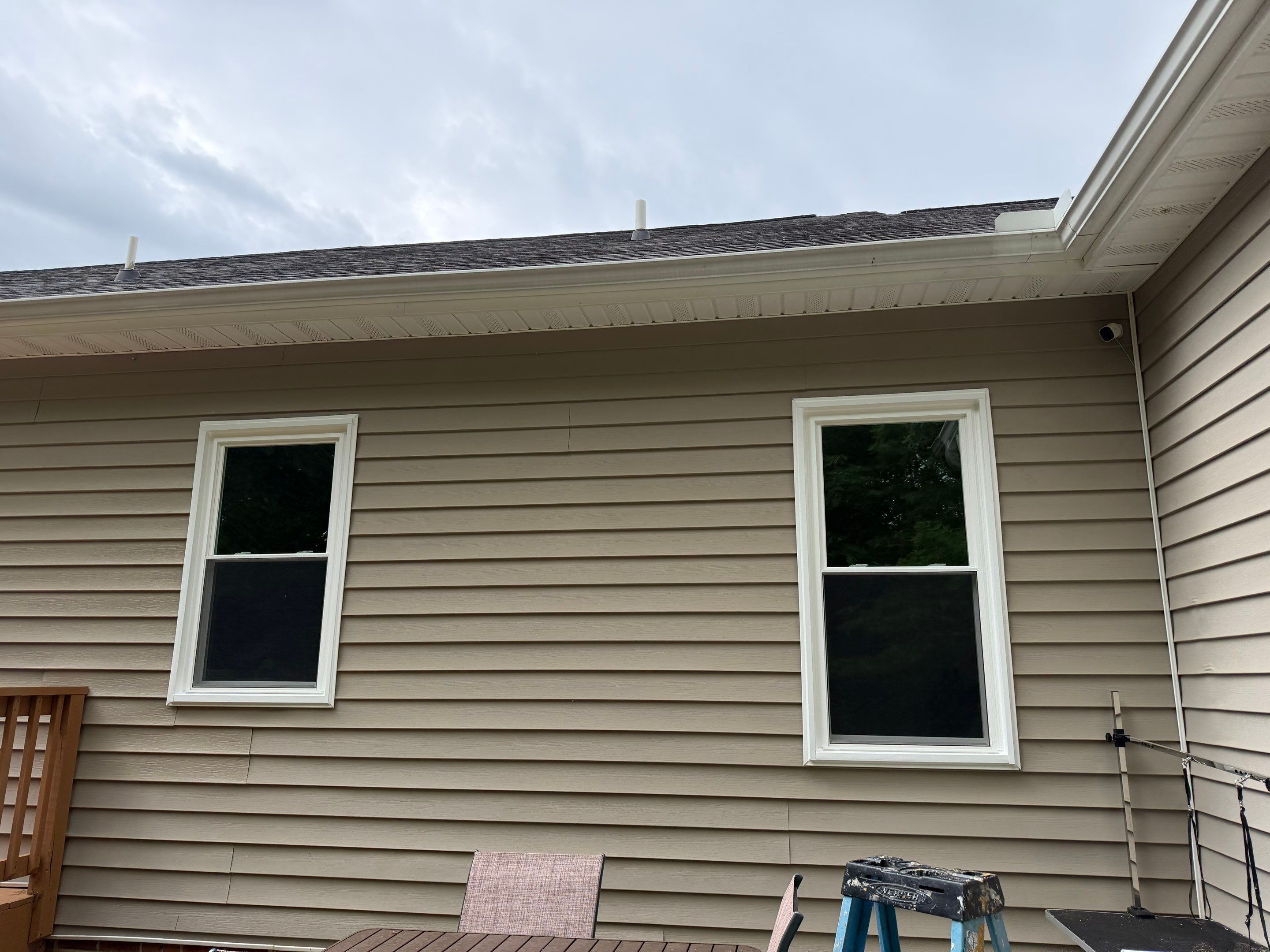 White Vinyl Double-Hung Window Replacement in Clayton by The Remodeling Company