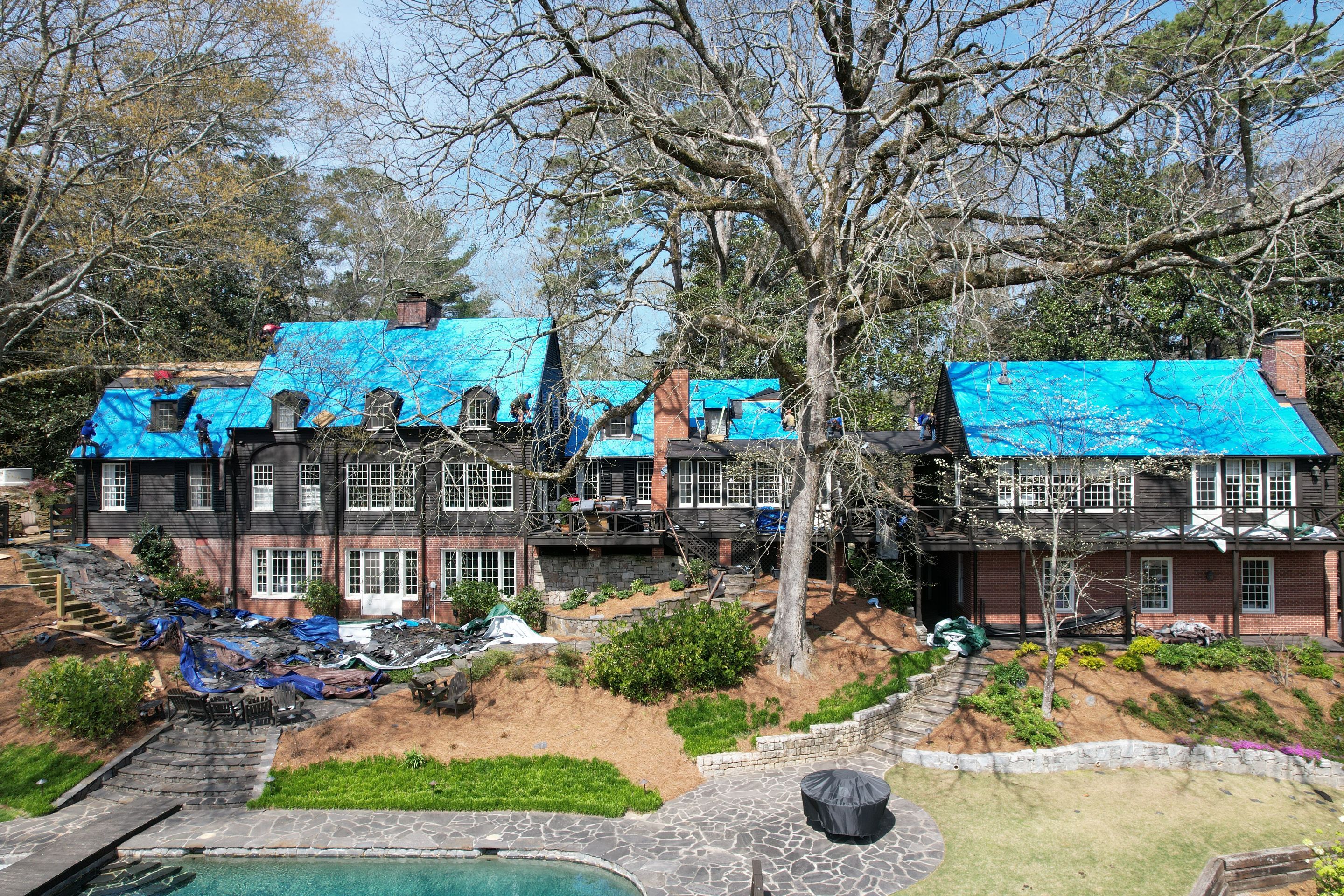 Residential Roofing Installation using Da Vinci Slate  by Inspector Roofing and Restoration