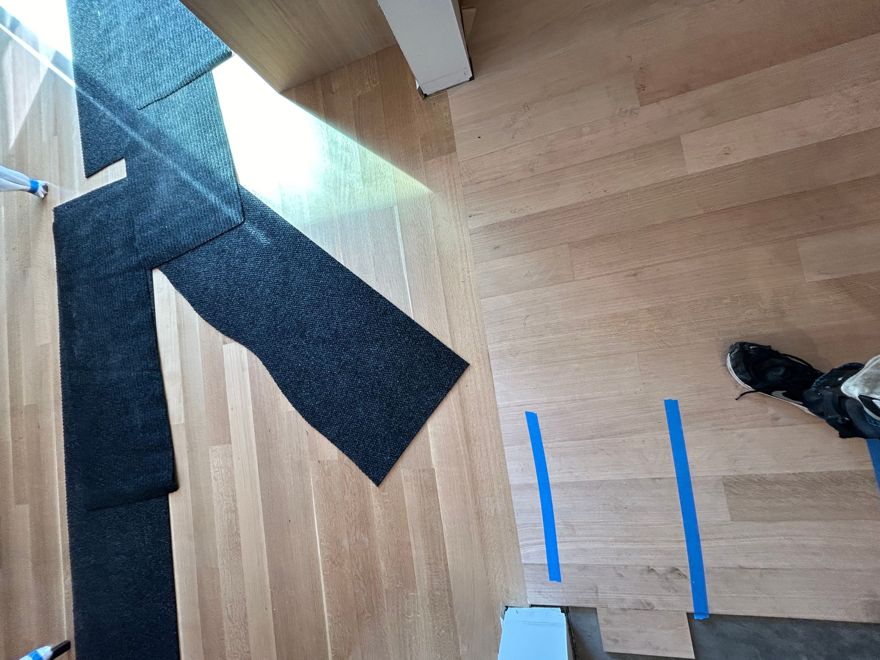 Basement Remodel using Engineered White Oak by RTBaldwin Hardwood Floors