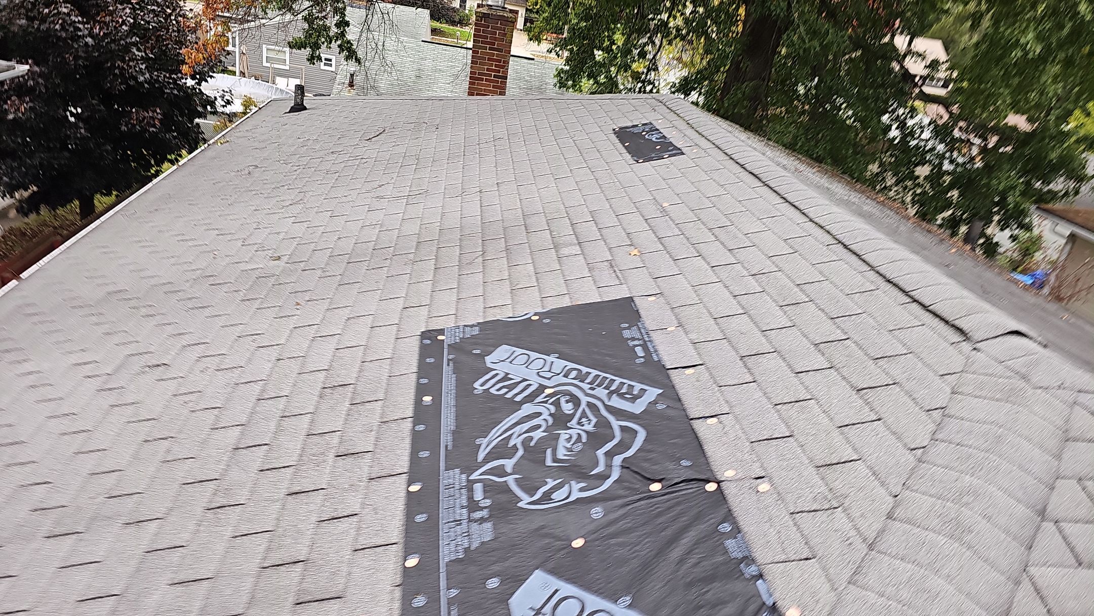 ATLAS PINNACLE COLOR: OYSTER SHELL DRIP EDGE: WHITE by Eagle Eye Roofing