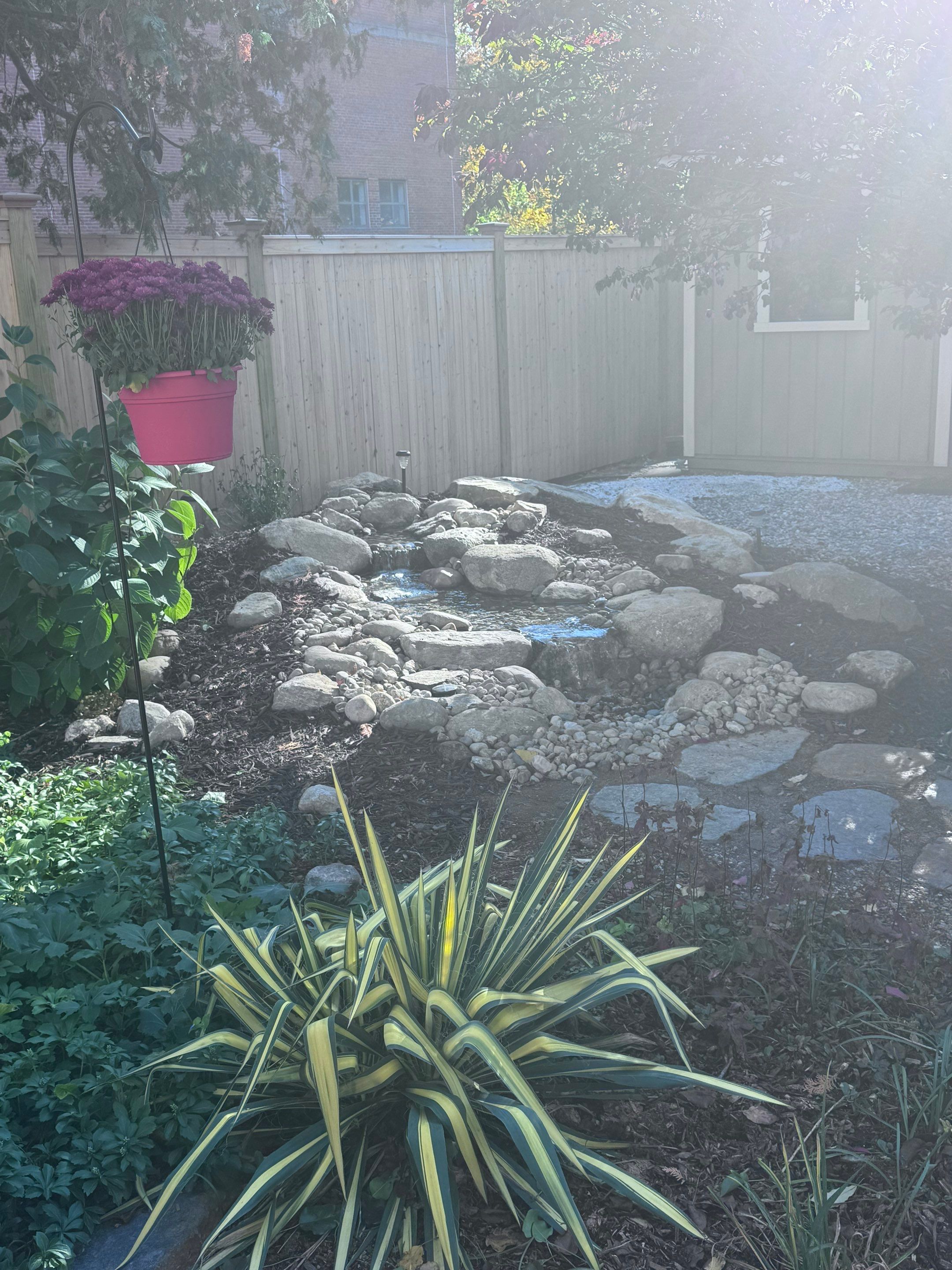 New Pondless Waterfall in Northampton by Wicked Water Gardens