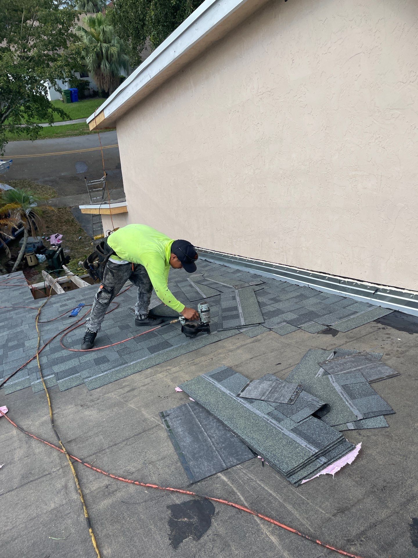 Residential Re-Roof using Owens Corning Duration Shingle in Estate Grey by First Due Roofing