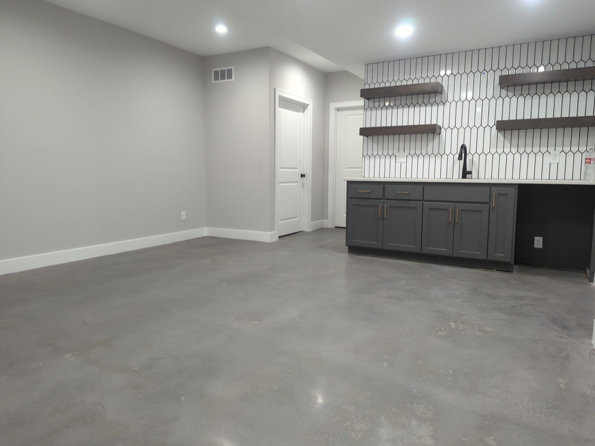 Lee's Summit -- Polished Concrete with Grey Dye by Big Red Decorative Concrete, LLC