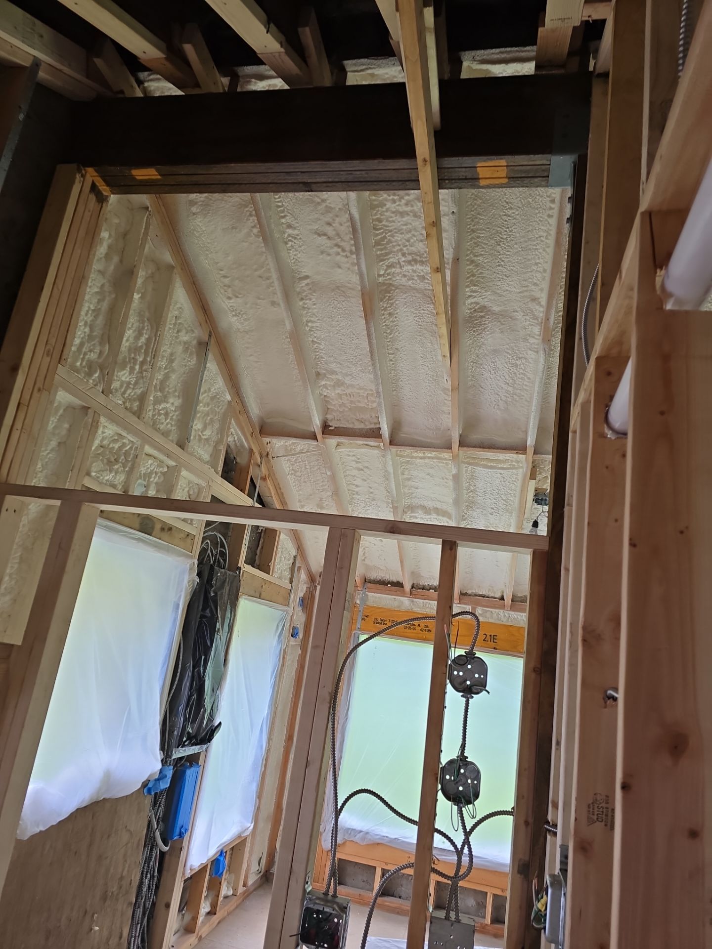 Attic Insulation using Closed Cell Spray Foam by NYS Foam & Energy