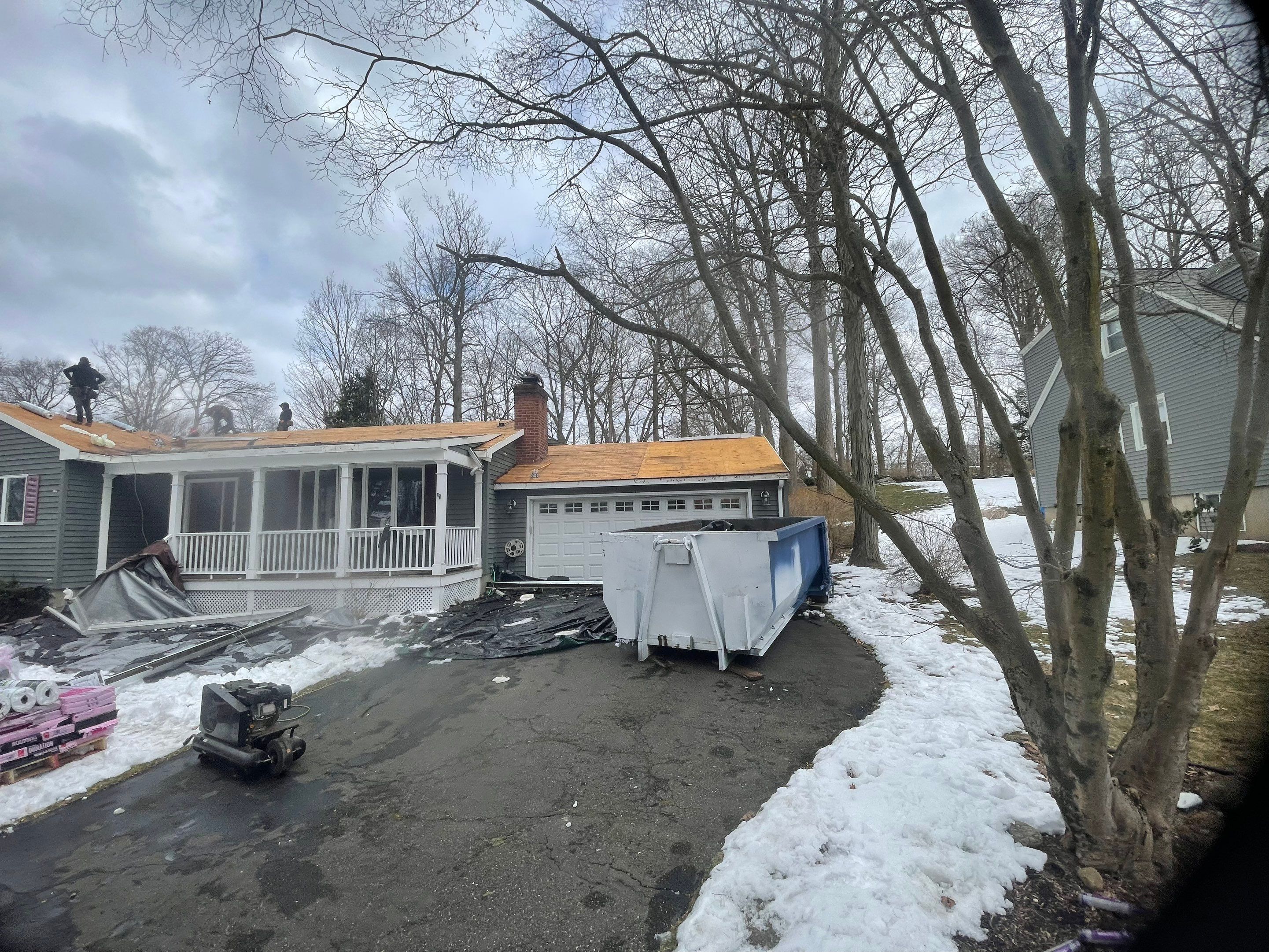 Residential Roofing Installation using Owens Corning Duration Estate Gray by A Plus Exterior