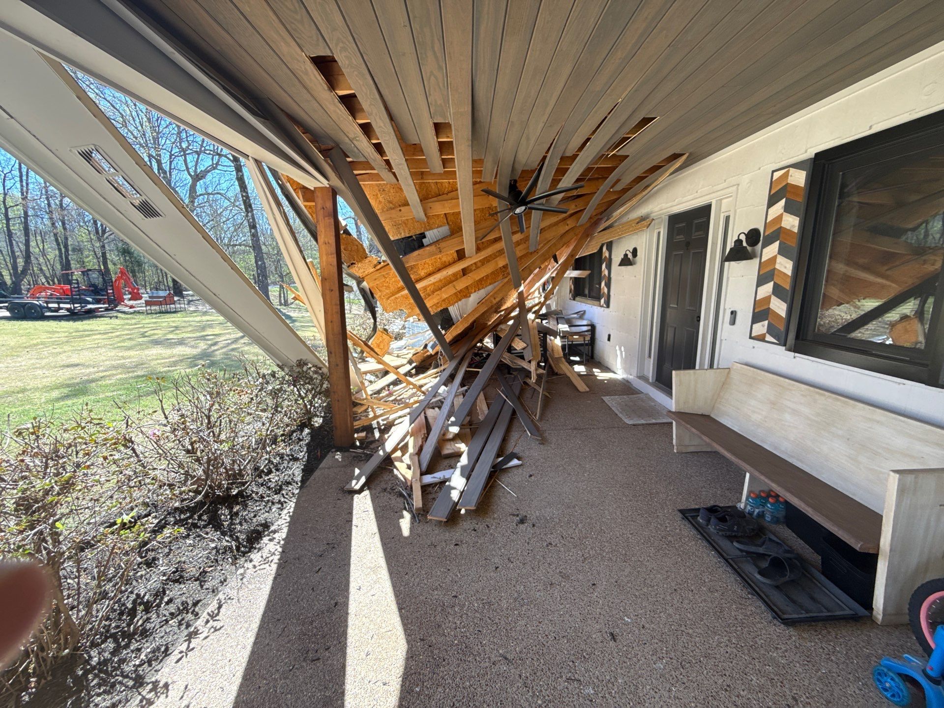 Structural Roof Restoration and Porch Repair in Hernando MS by Revival Roofing Services