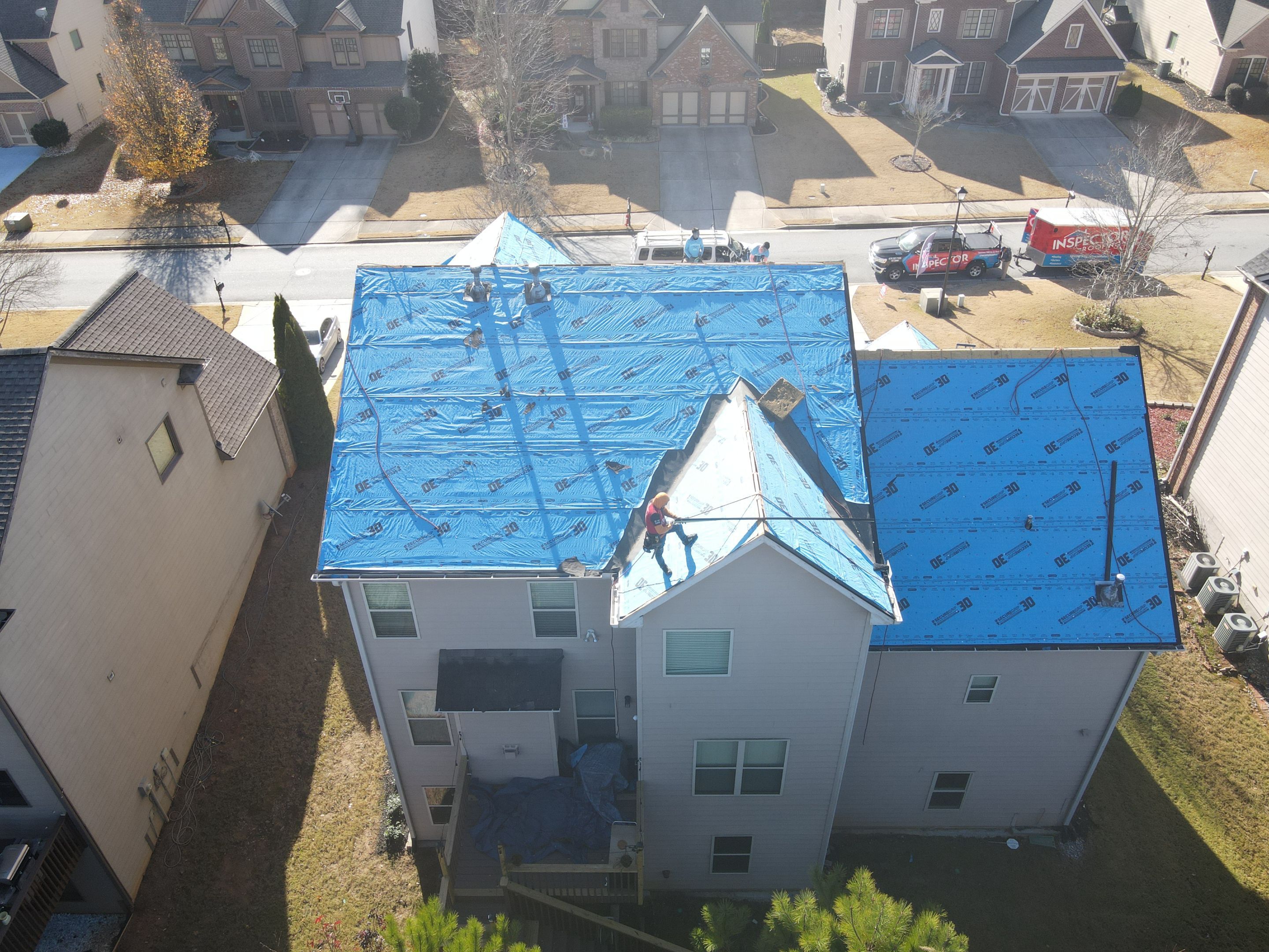 Residential Roofing Installation using Owens Corning by Inspector Roofing and Restoration