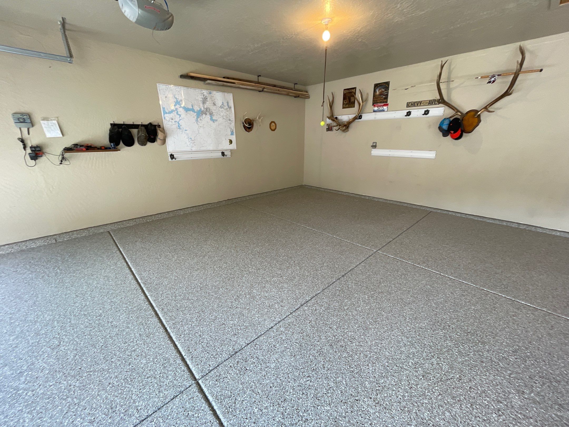Garage Transformation using Pebble Beach and Front Porch using Greystone by Croc Coatings, LLC