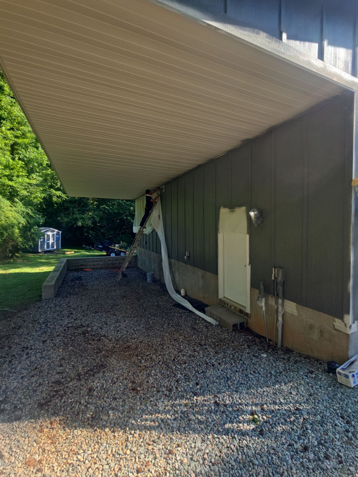 Siding replacement, exterior painting, and front door staining. by GonzalezPainters & Contractors Inc