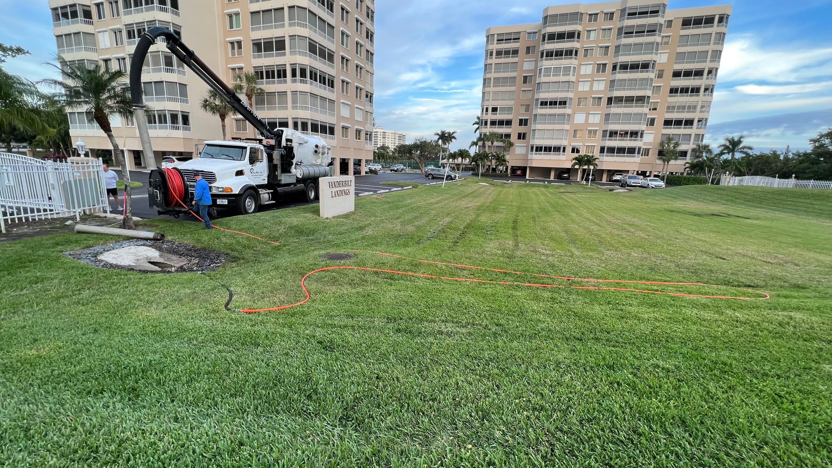 Condo Storm Water System Cleaning and Maintenance From Hurricane Ian by APS Power & Water