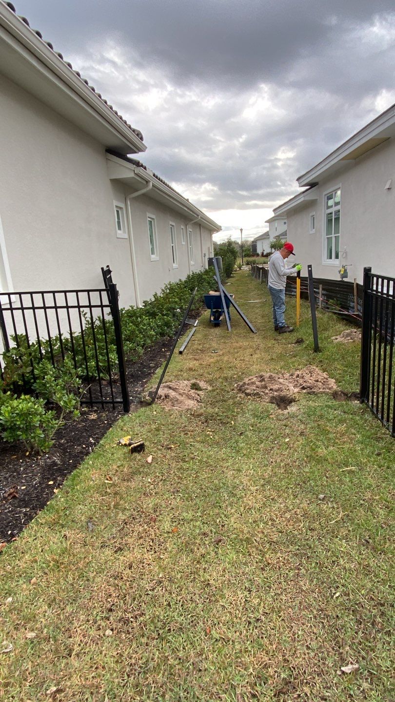 Bradenton, FL  4ft. Tall 3-Rail Black Aluminum Fence by Asap fence and gates, LLC