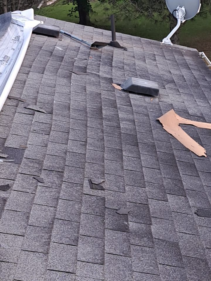 Ranch House and Garage Roof Installation with GAF Shingles by Gellings Roofing and Siding LLC