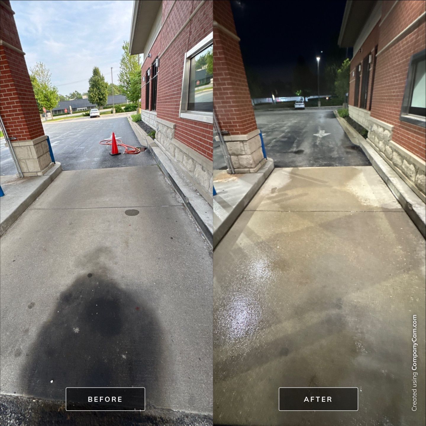 Chase Bank ATM Lane Cleaning by Simmons Power & Soft Washing