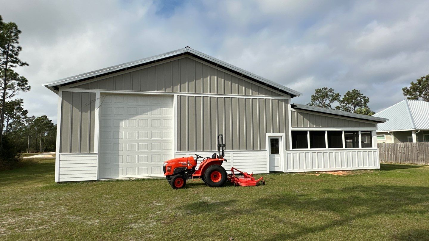 Soffit and Fascia on a metal building by Gutter Professors