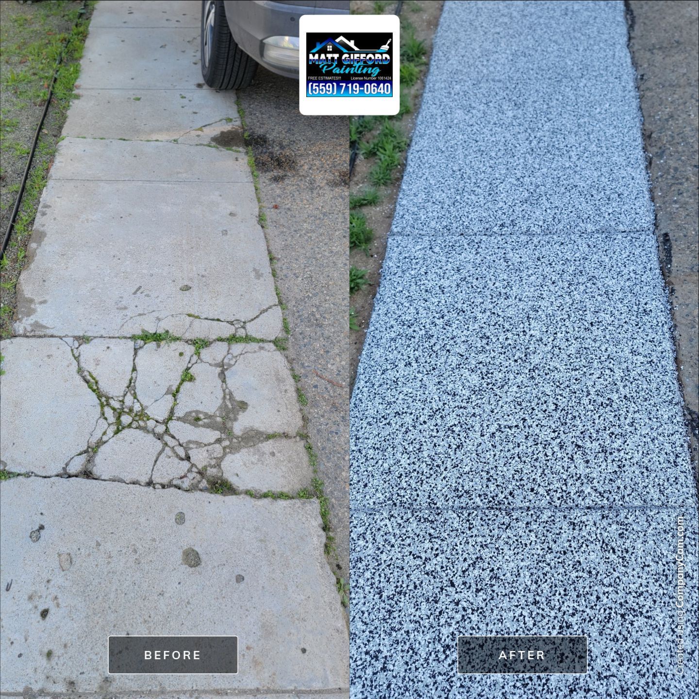 Front Porch and walkway by MGP Coatings