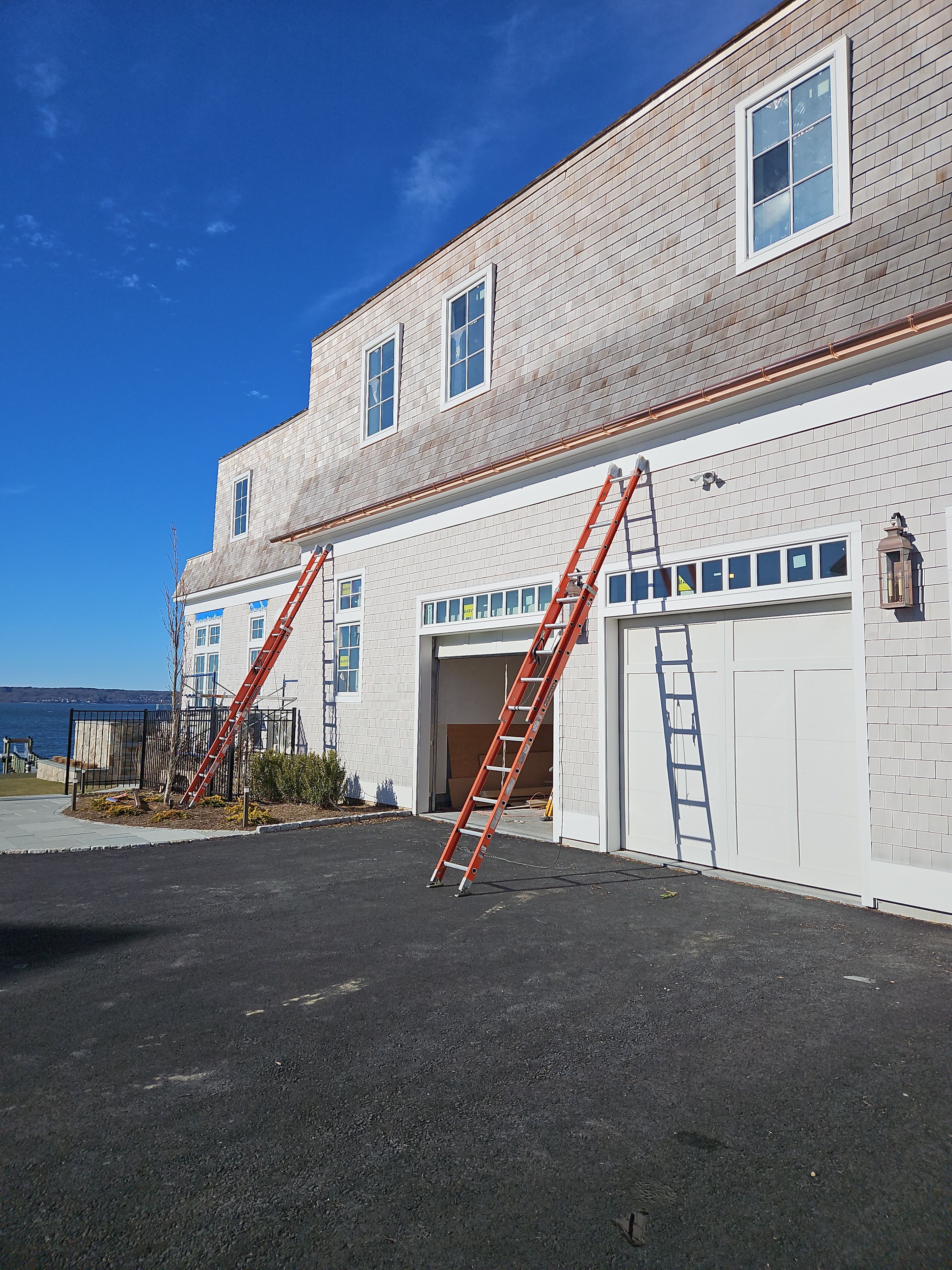 Gutter Installation using 6" Half Round Copper Gutter in Warwick, RI. by Gutter Pro Enterprises