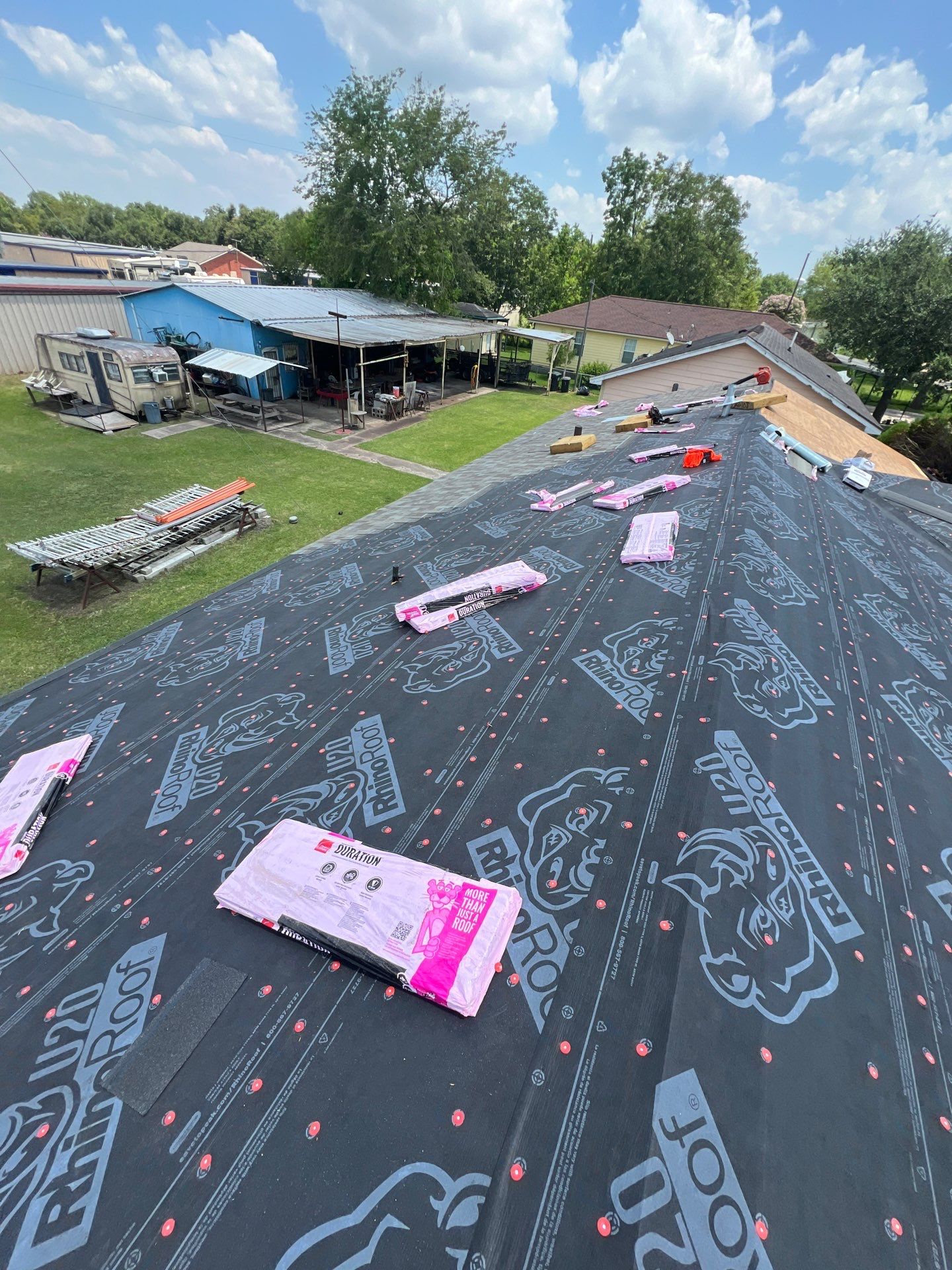 Residential Roofing Installation using Owen's Corning Duration (Lifetime) Shingles by Roof Repair Company