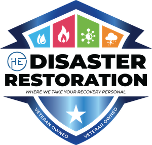 Logo for HE Disaster Restoration