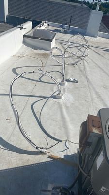 Commercial Flat Roof Installation using GAF 60Mil TPO