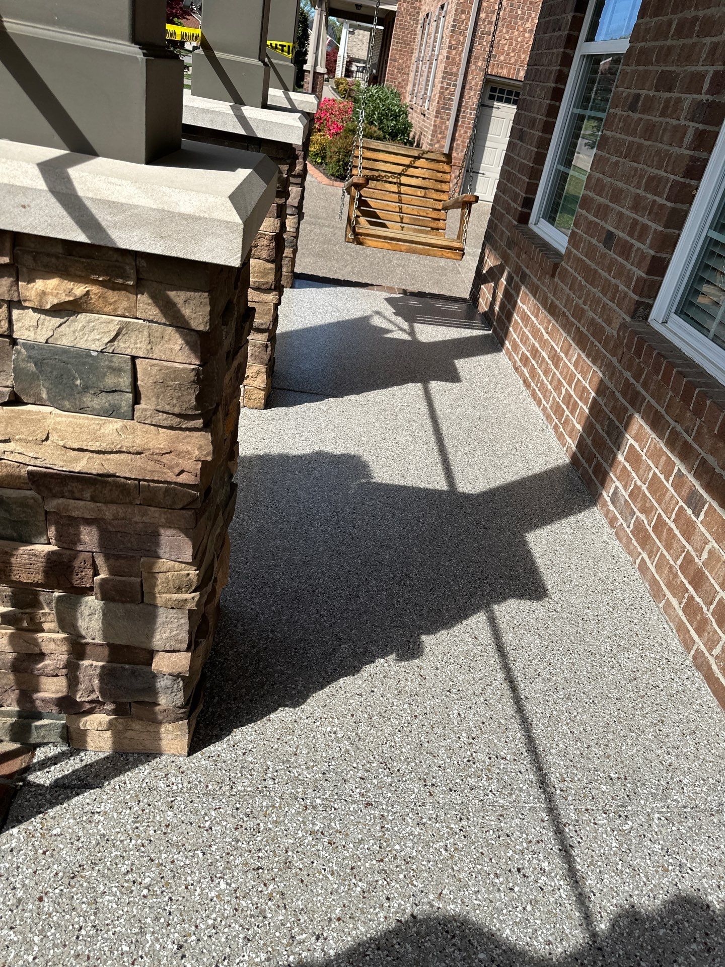 Patio Floor Coating using Creekbed by My Garage Floor Guys