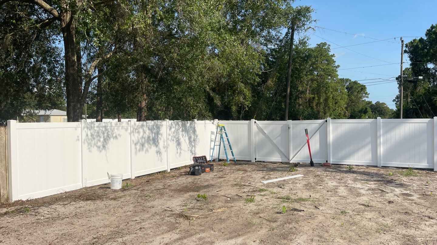 North Port, FL 6 ft. Tall White Vinyl Privacy Fence  by Asap fence and gates, LLC
