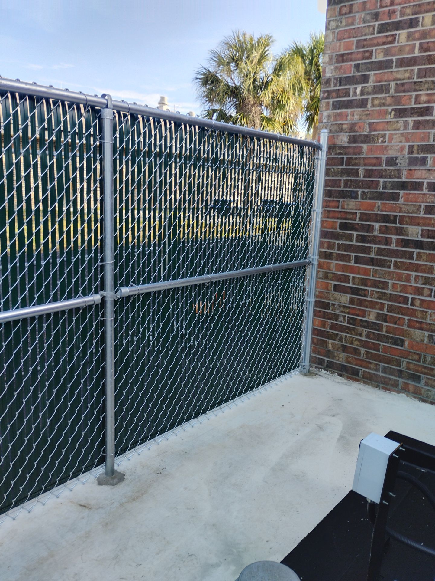 Commercial Chain Link Fence with Slats in Port Charlotte by True Fence LLC