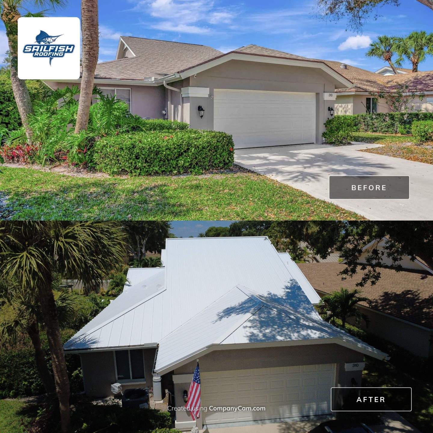 Kynar (Color Coated) Standing Seam Metal Roof Replacement by Sailfish Roofing