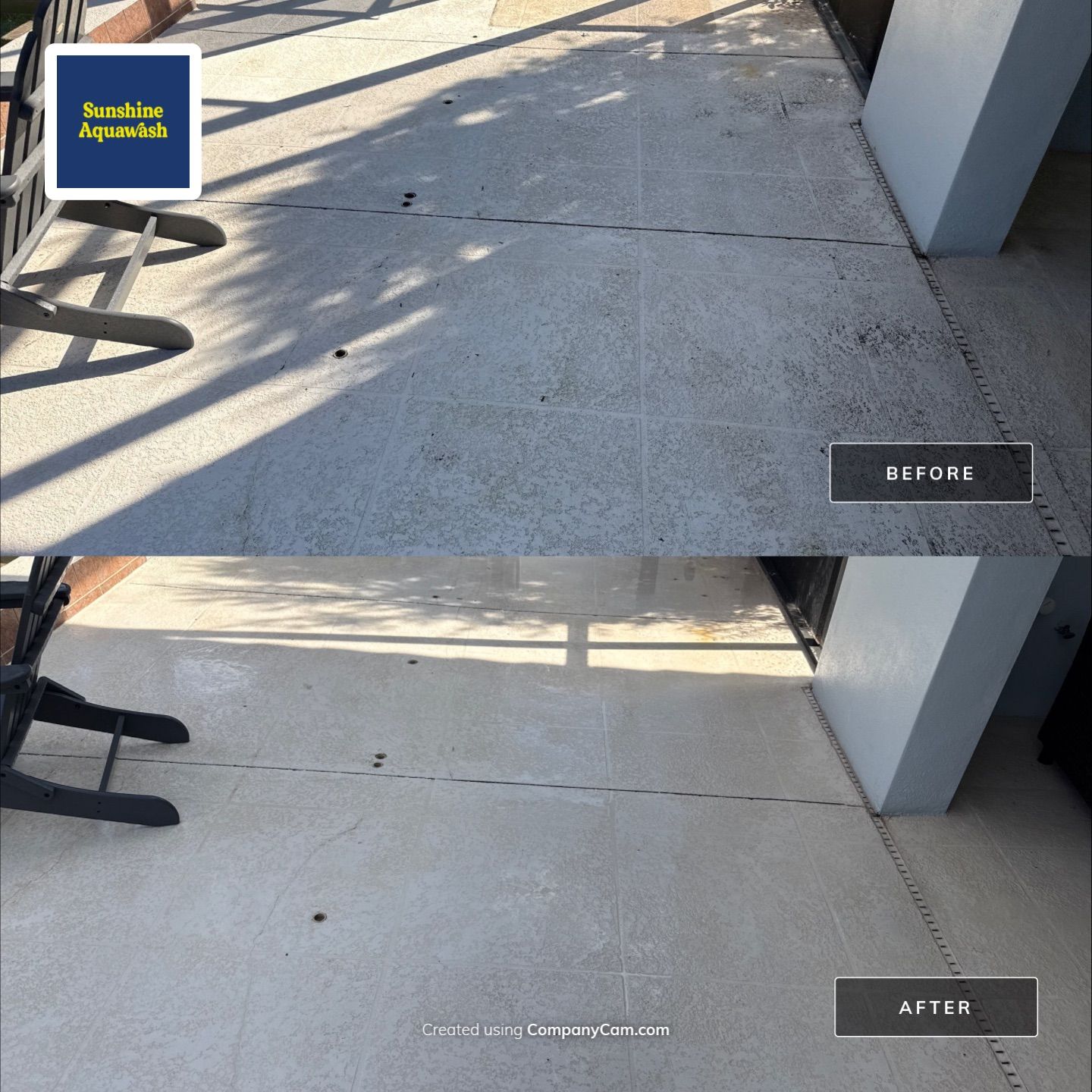 Painted Pool Deck, Lanai & Pool Cage Cleaning in River Club South – Bradenton, FL by Sunshine AquaWash