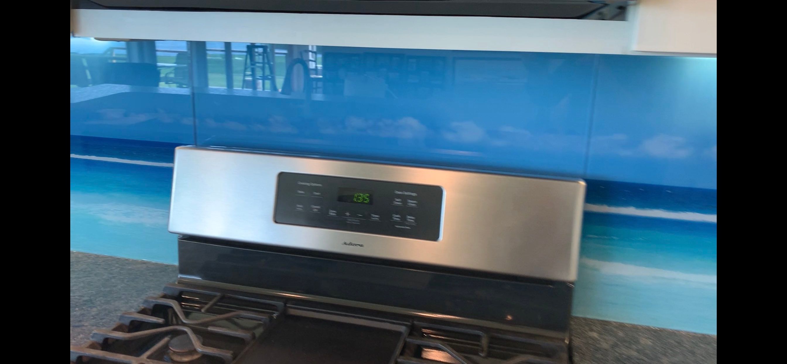 Kitchen Remodel using Maui Beach IMAGIO Solid Glass Backsplash by IMAGIO