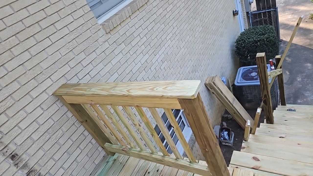 Split Rail Trail - Deck Installation  by Pillar and Pine