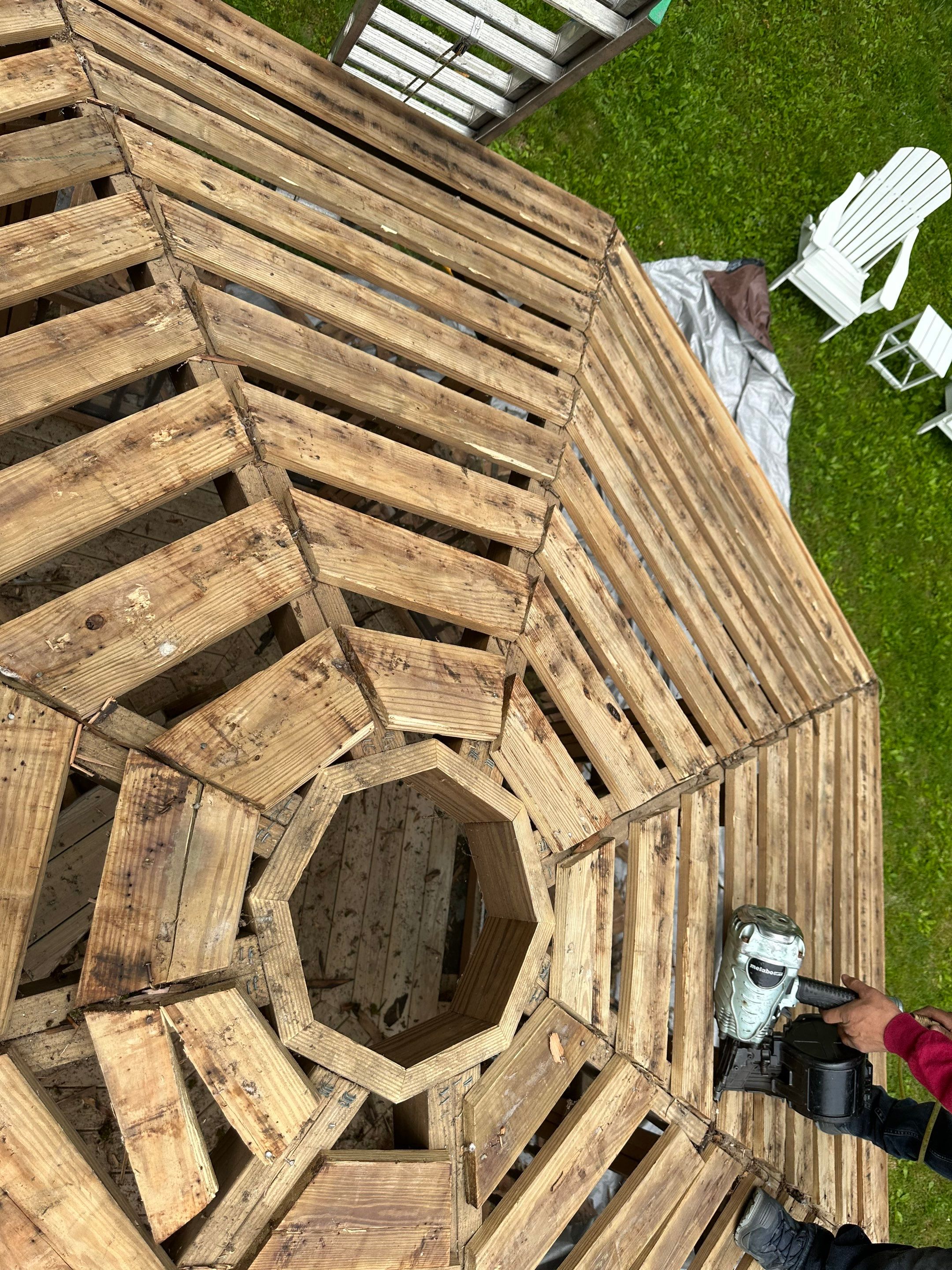 Residential Roofing Installation using Copper Penny Metal Roof by A Plus Exterior