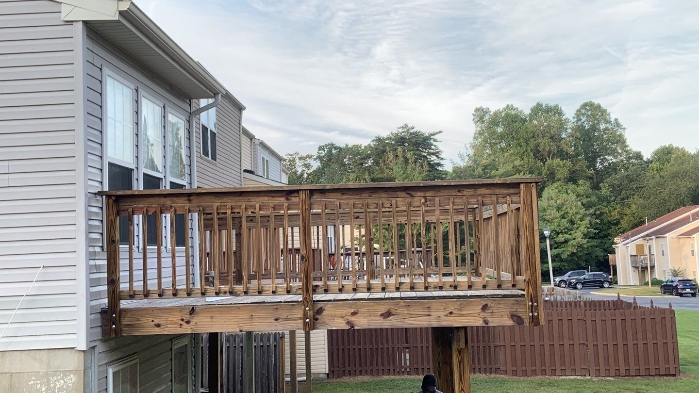 Deck Refinishing using Powerwasher by A1 NERDY HOMES LLC