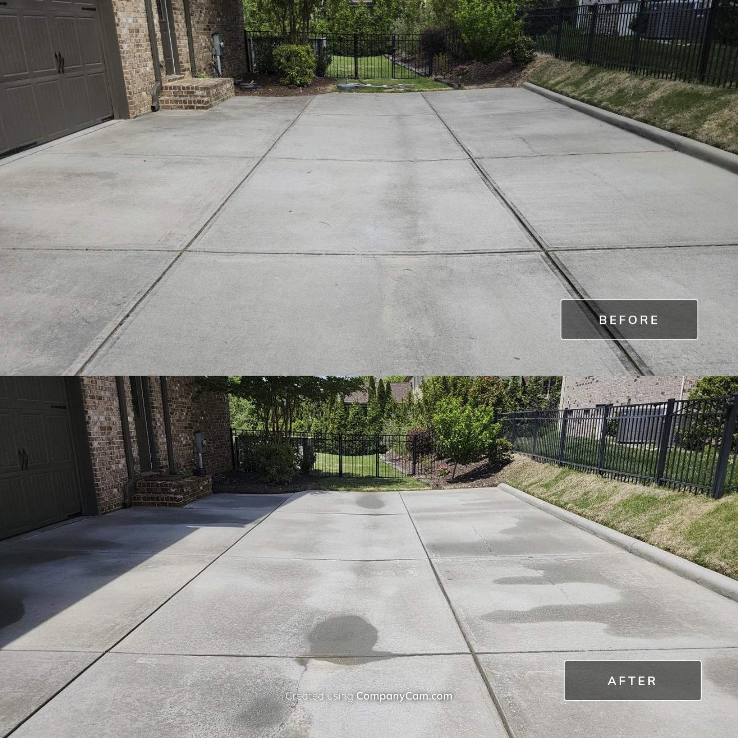 concrete Clean using cleaner by G&H Home Tech Pros LLC
