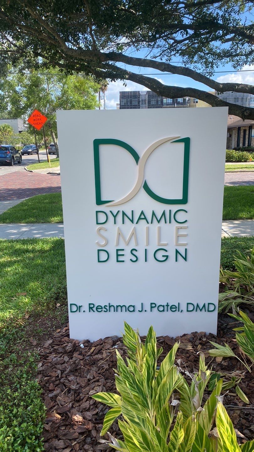 Monument Sign for Dynamic Smile Design by SignCrafters