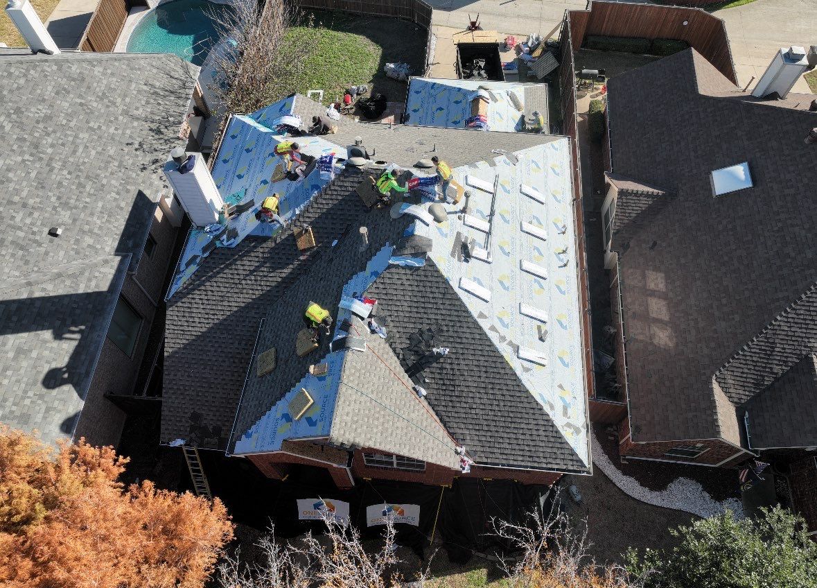Residential Roofing Installation using GAF Timberline HDZ Weathered Wood by OneSource Roofing and Restoration