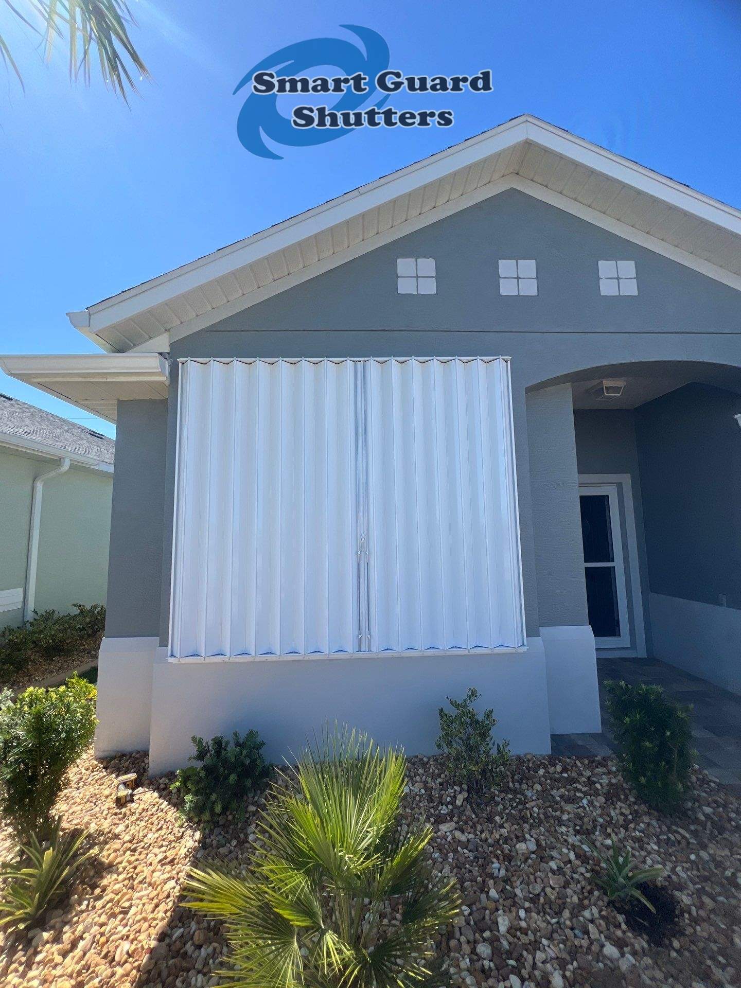 Hurricane Protection in White by Smart Guard Shutters