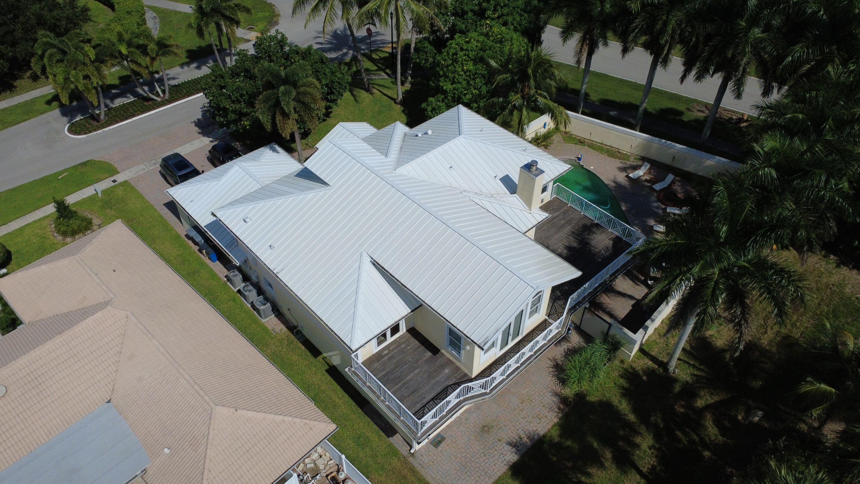 Residential Roofing Installation using 1" Nail strip metal roof by BLUES BROTHERS ROOFING