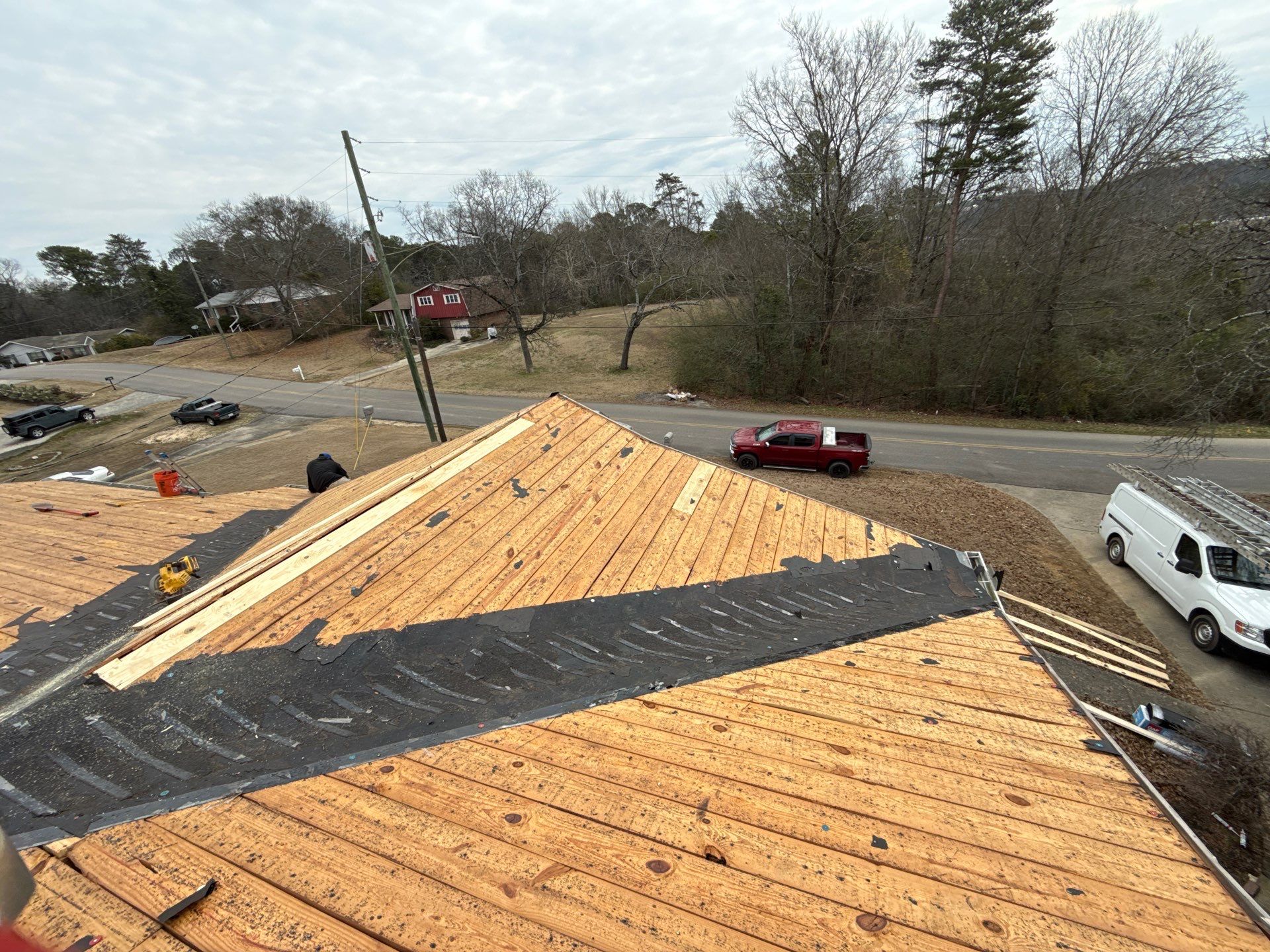 Roof Replacement (Barkwood) and Tree Removal in Birmingham  by The Roofing Dudes
