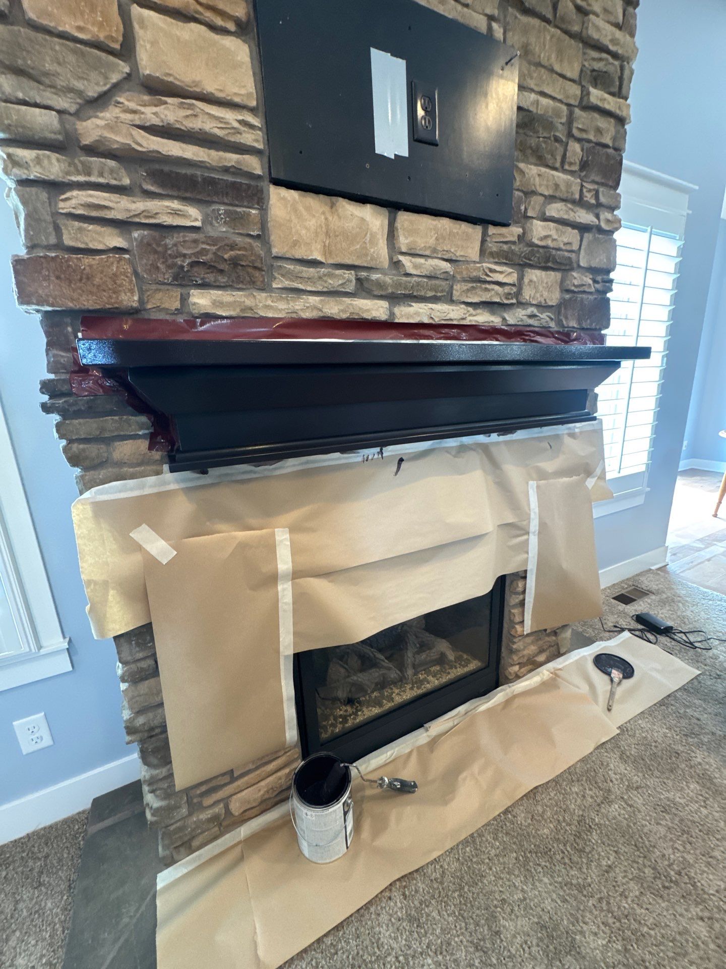Residential Interior Repaint Color Change on Walls and Cabinets by Midwest Paint LLC