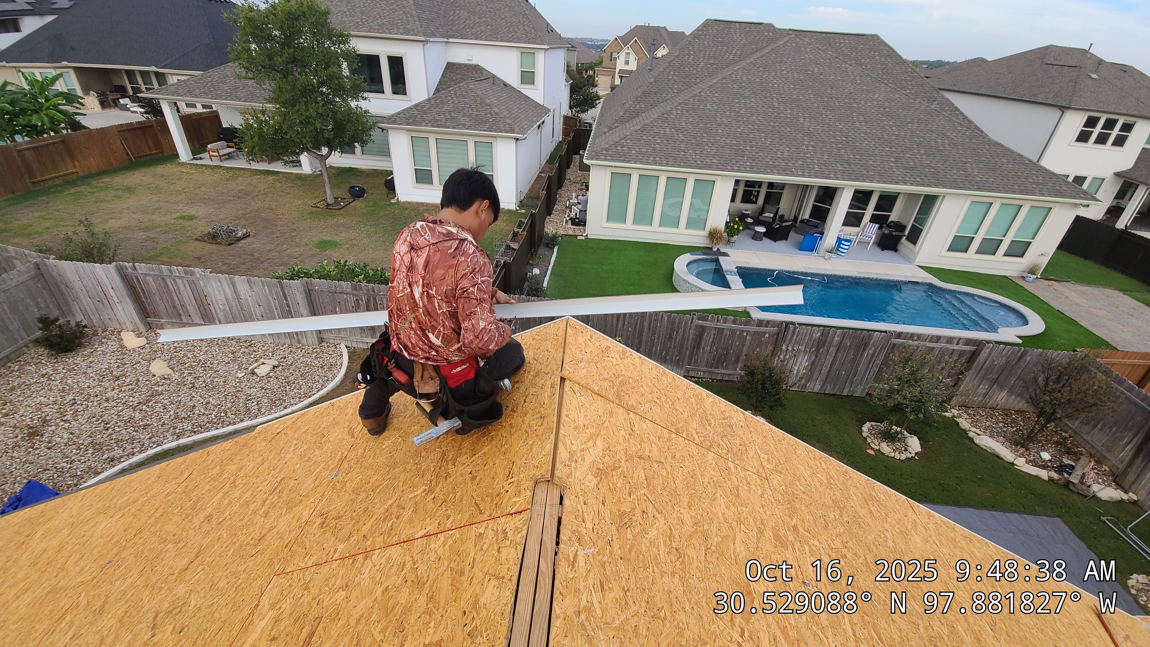 Full Residential Roof Replacement with Architectural Shingles in Leander by Caliber Restoration LLC