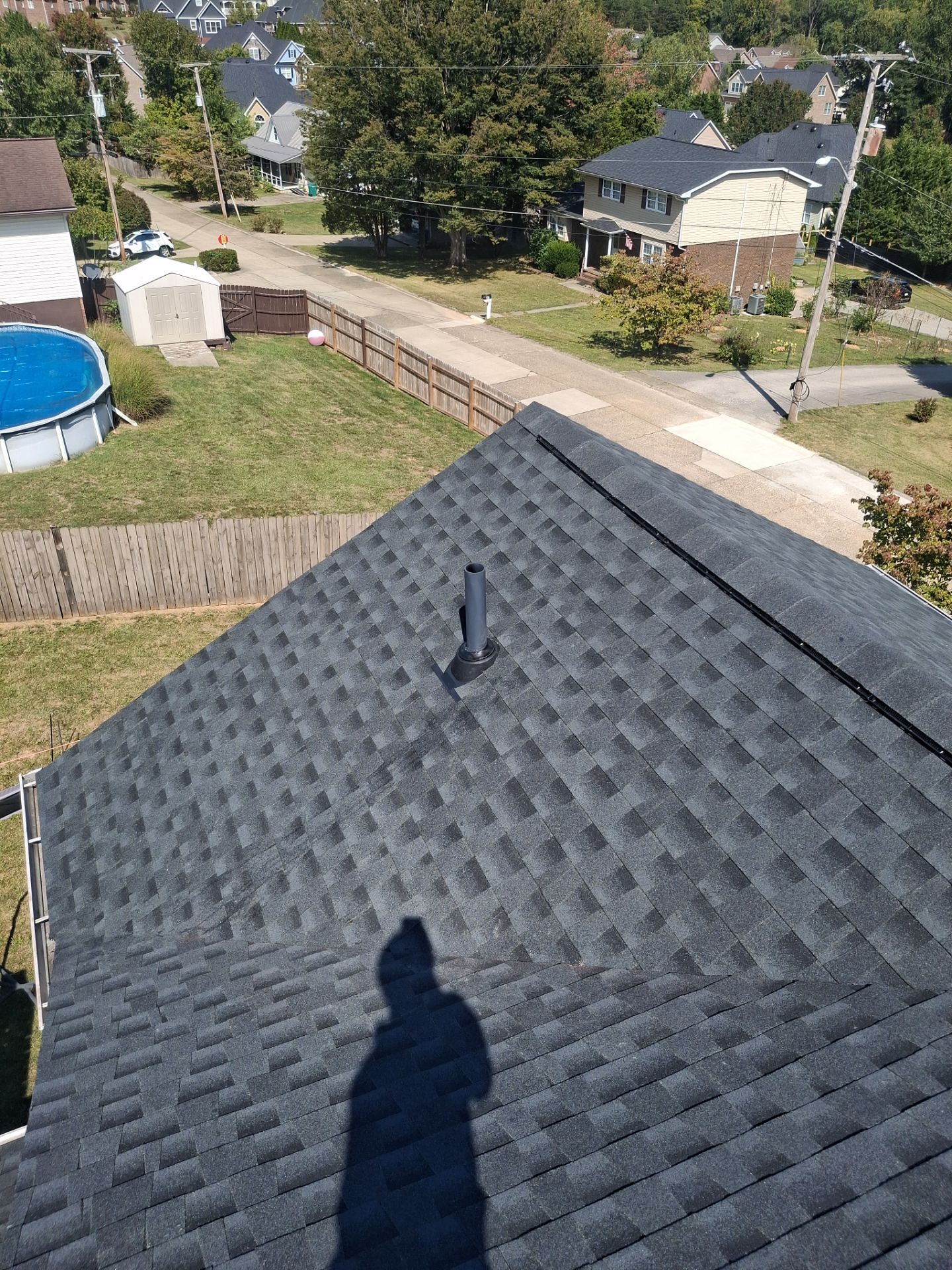Residential Roofing Installation using GAF Timberline HDZ Charcoal by Rainstoppers Roofing