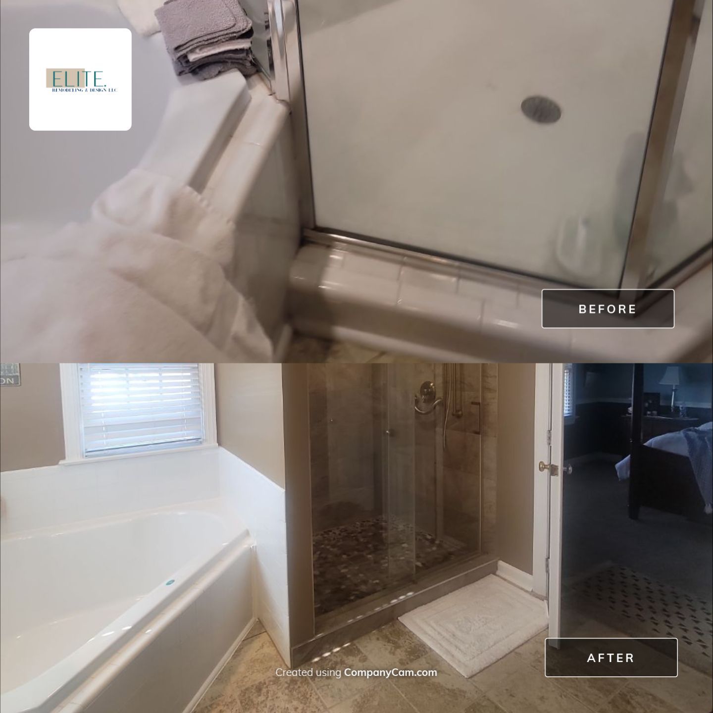 Holly Springs Stunning Shower Remodel by Elite Remodeling and Design LLC