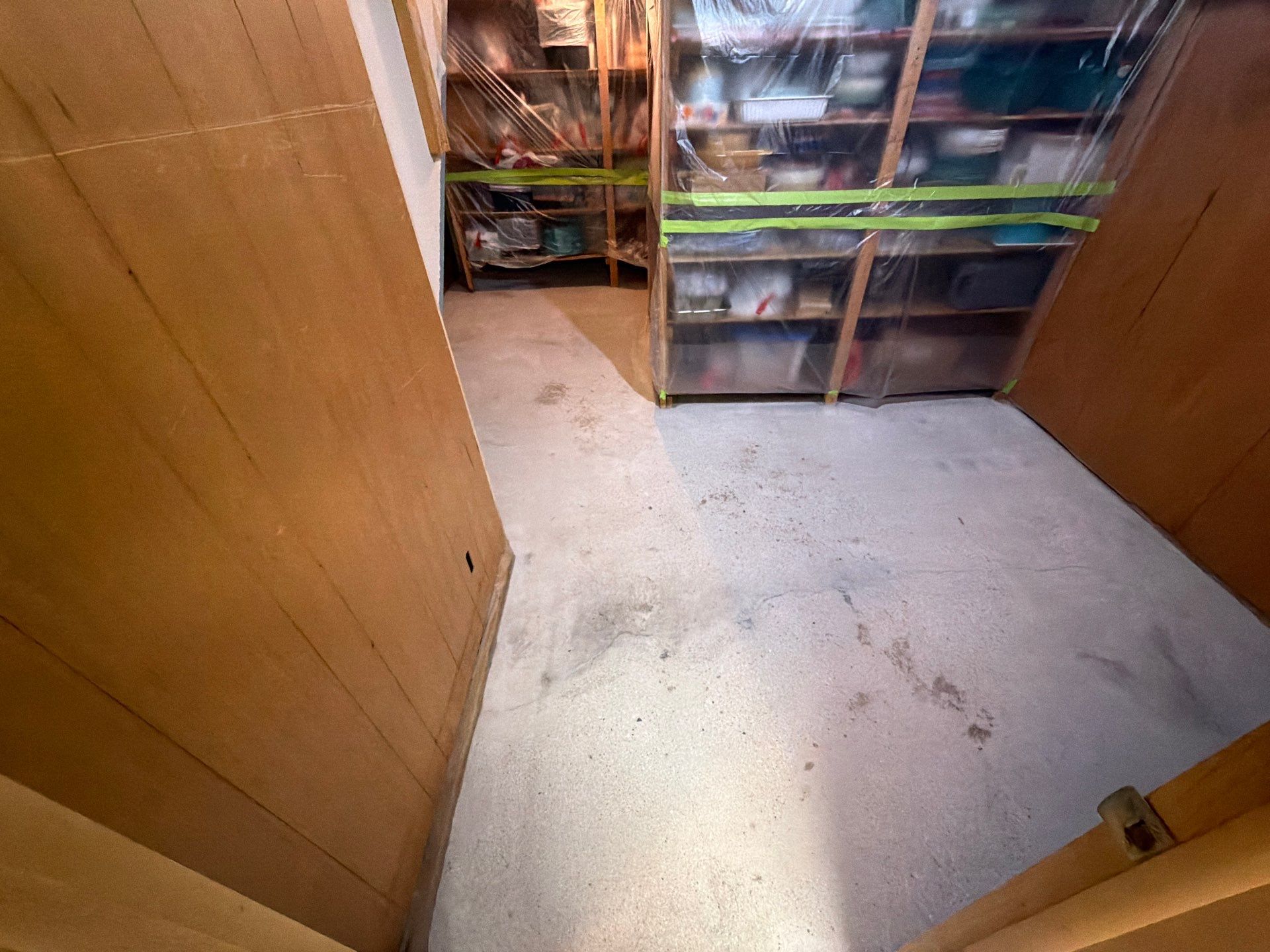 Basement Epoxy Flake Floor Installation and Surface Repair in Montague by Gordon Painting