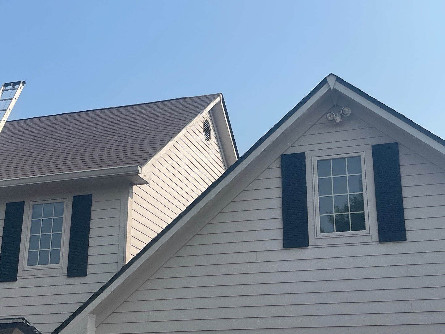 Tornado damage in Whiteland. Roof replacement, James Hardie siding, exterior paint, gutters, windows, doors by 317 Roofing & Restorations