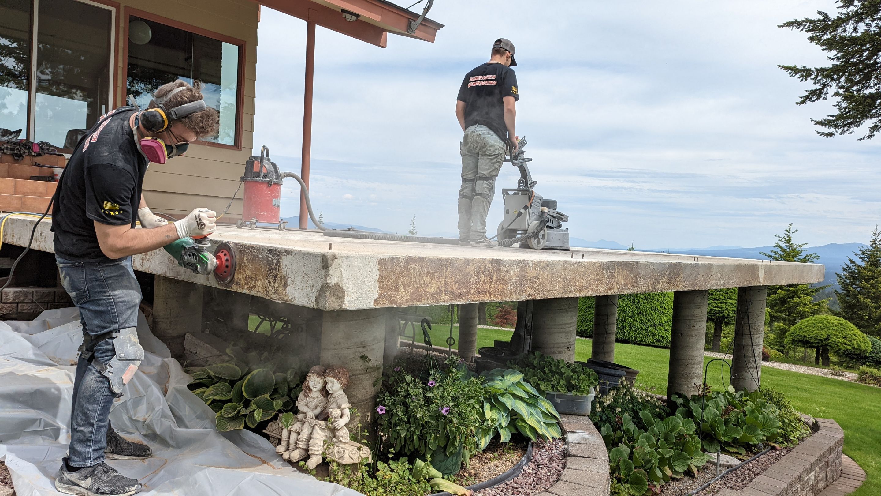 Patio Transformation using Pecan by Croc Coatings, LLC