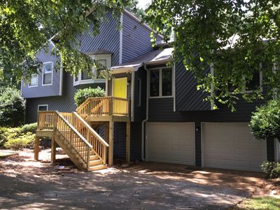Elevated Wooden Deck and Front Porch Renovation in Marietta